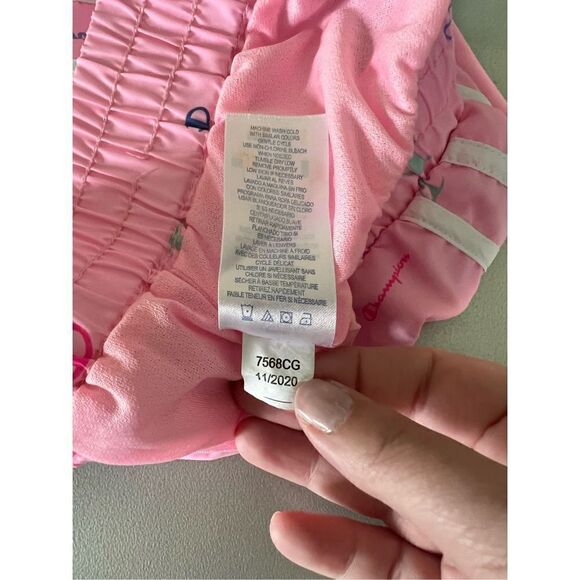 Champion Pink Candy 'Champion' Script Varsity Shorts - Picture 9 of 9
